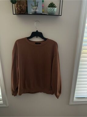 Cozy Brown Crewneck Sweatshirt W Sweatpants